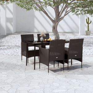 vidaXL Patio Dining Set Outdoor Dining Set Table and Chair Set for Garden-52