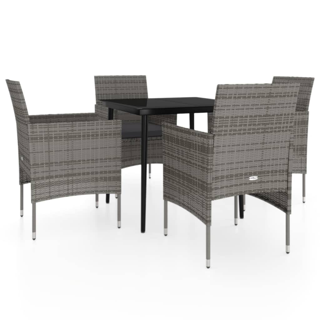 vidaXL Patio Dining Set Outdoor Dining Set Table and Chair Set for Garden-5