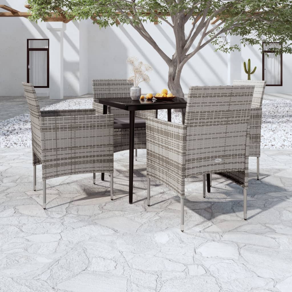 vidaXL Patio Dining Set Outdoor Dining Set Table and Chair Set for Garden-12