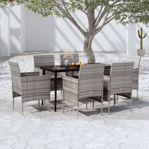 vidaXL Patio Dining Set Outdoor Dining Set Table and Chair Set for Garden-26