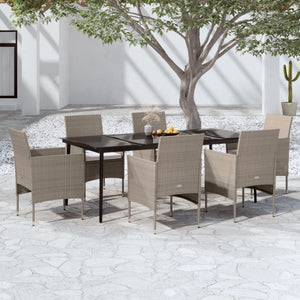 vidaXL Patio Dining Set Outdoor Dining Set Table and Chair Set for Garden-15