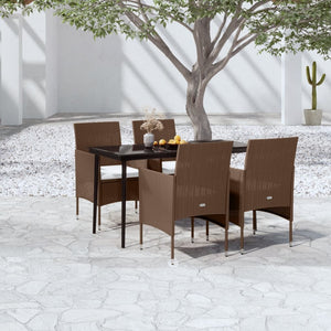 vidaXL Patio Dining Set Outdoor Dining Set Table and Chair Set for Garden-37