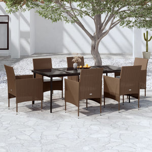 vidaXL Patio Dining Set Outdoor Dining Set Table and Chair Set for Garden-47