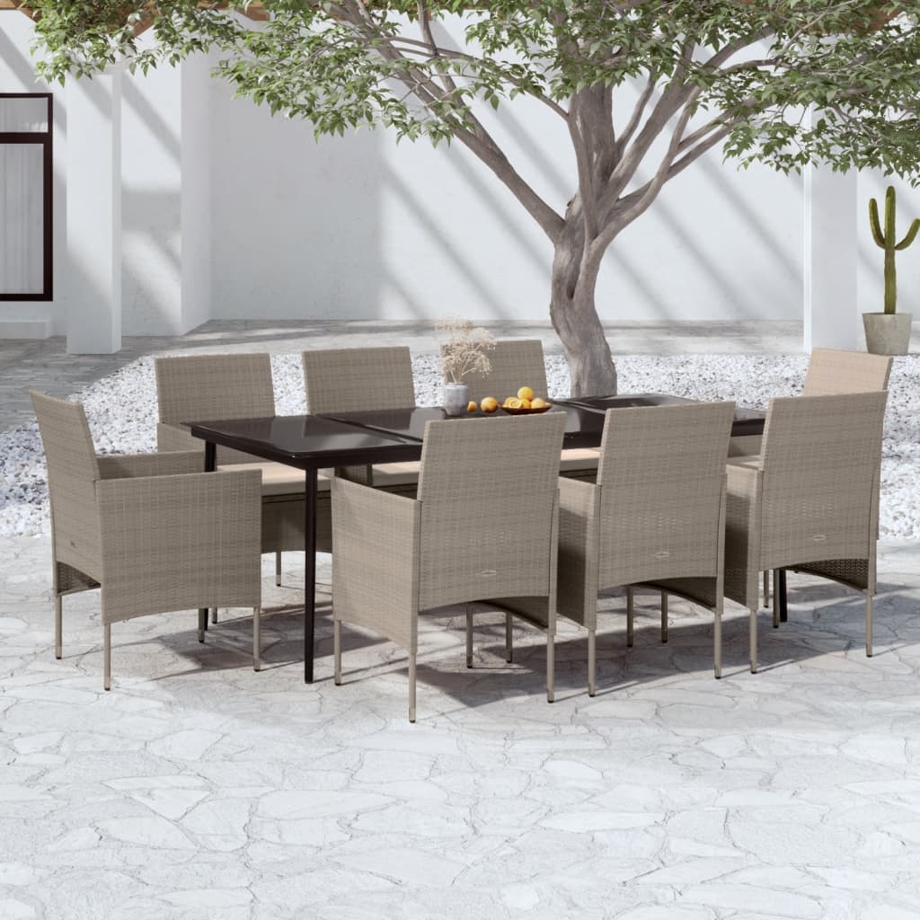 vidaXL Patio Dining Set Outdoor Dining Set Table and Chair Set for Garden-29