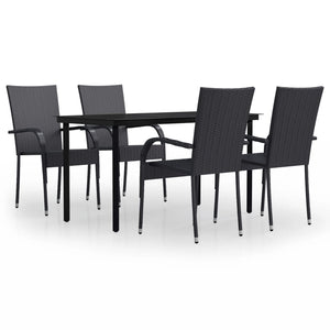 vidaXL Patio Dining Set Outdoor Dining Set Table and Chair Set for Garden-4