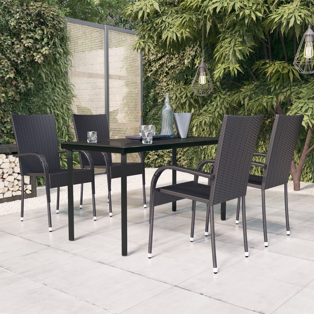 vidaXL Patio Dining Set Outdoor Dining Set Table and Chair Set for Garden-9