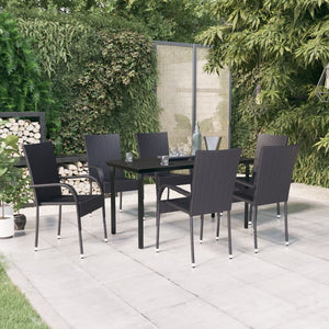 vidaXL Patio Dining Set Outdoor Dining Set Table and Chair Set for Garden-47