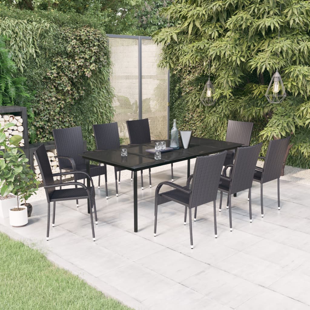 vidaXL Patio Dining Set Outdoor Dining Set Table and Chair Set for Garden-27