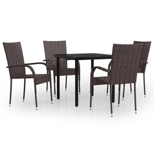 vidaXL Patio Dining Set Outdoor Dining Set Table and Chair Set for Garden-34