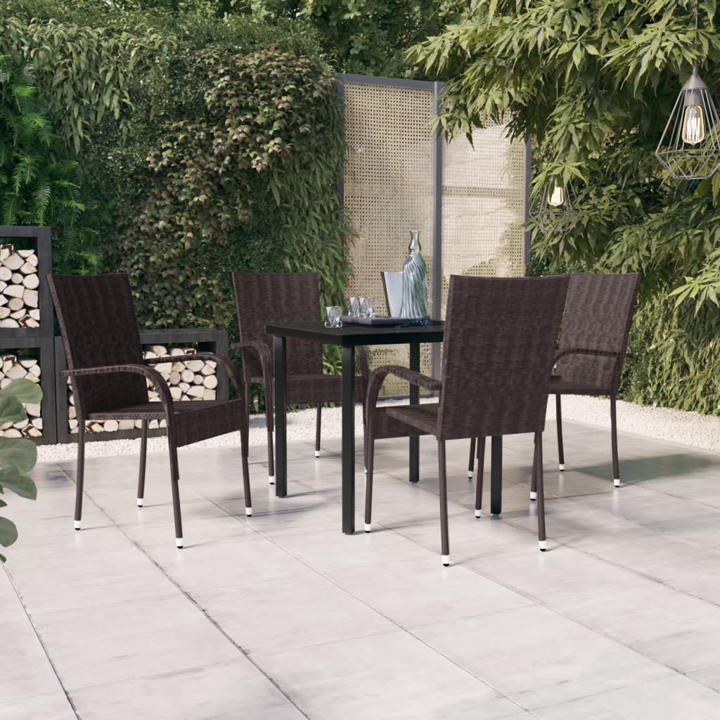 vidaXL Patio Dining Set Outdoor Dining Set Table and Chair Set for Garden-39