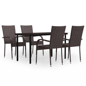 vidaXL Patio Dining Set Outdoor Dining Set Table and Chair Set for Garden-44