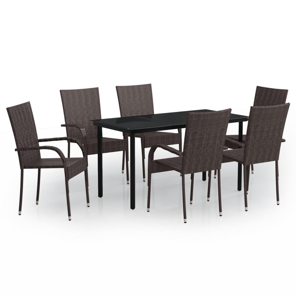 vidaXL Patio Dining Set Outdoor Dining Set Table and Chair Set for Garden-24