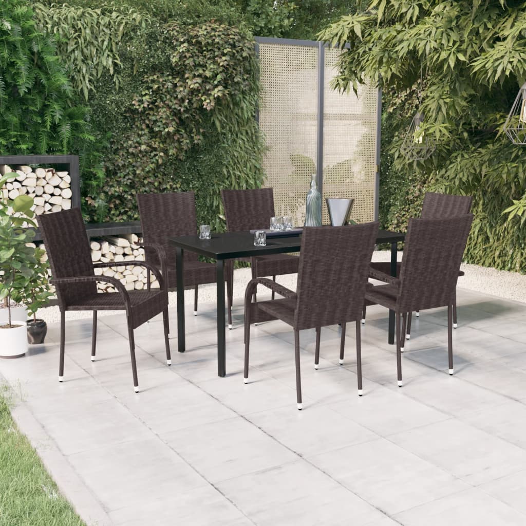 vidaXL Patio Dining Set Outdoor Dining Set Table and Chair Set for Garden-29