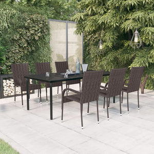 vidaXL Patio Dining Set Outdoor Dining Set Table and Chair Set for Garden-1