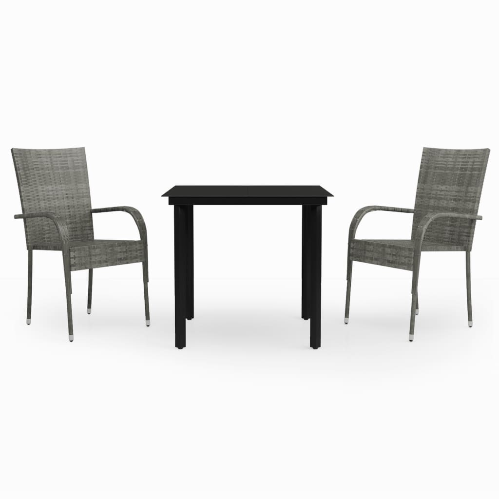 vidaXL Patio Dining Set Outdoor Dining Set Table and Chair Set for Garden-0