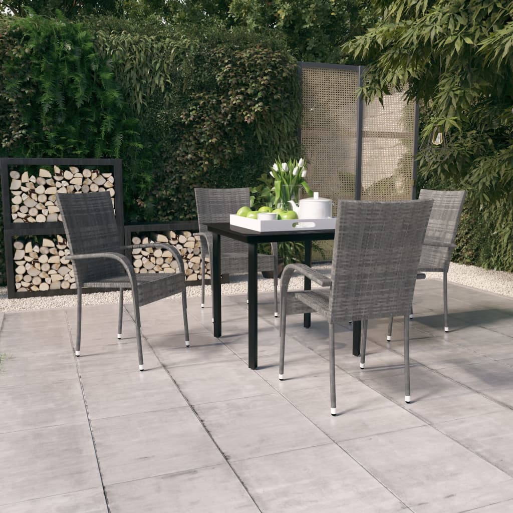 vidaXL Patio Dining Set Outdoor Dining Set Table and Chair Set for Garden-36