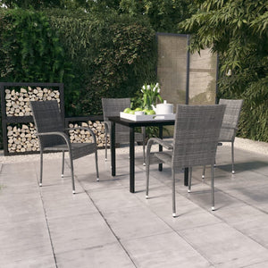 vidaXL Patio Dining Set Outdoor Dining Set Table and Chair Set for Garden-36