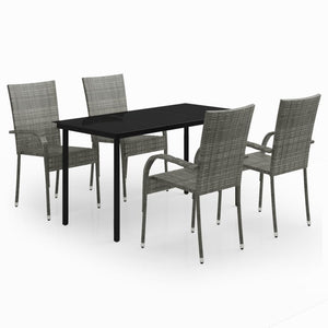 vidaXL Patio Dining Set Outdoor Dining Set Table and Chair Set for Garden-41