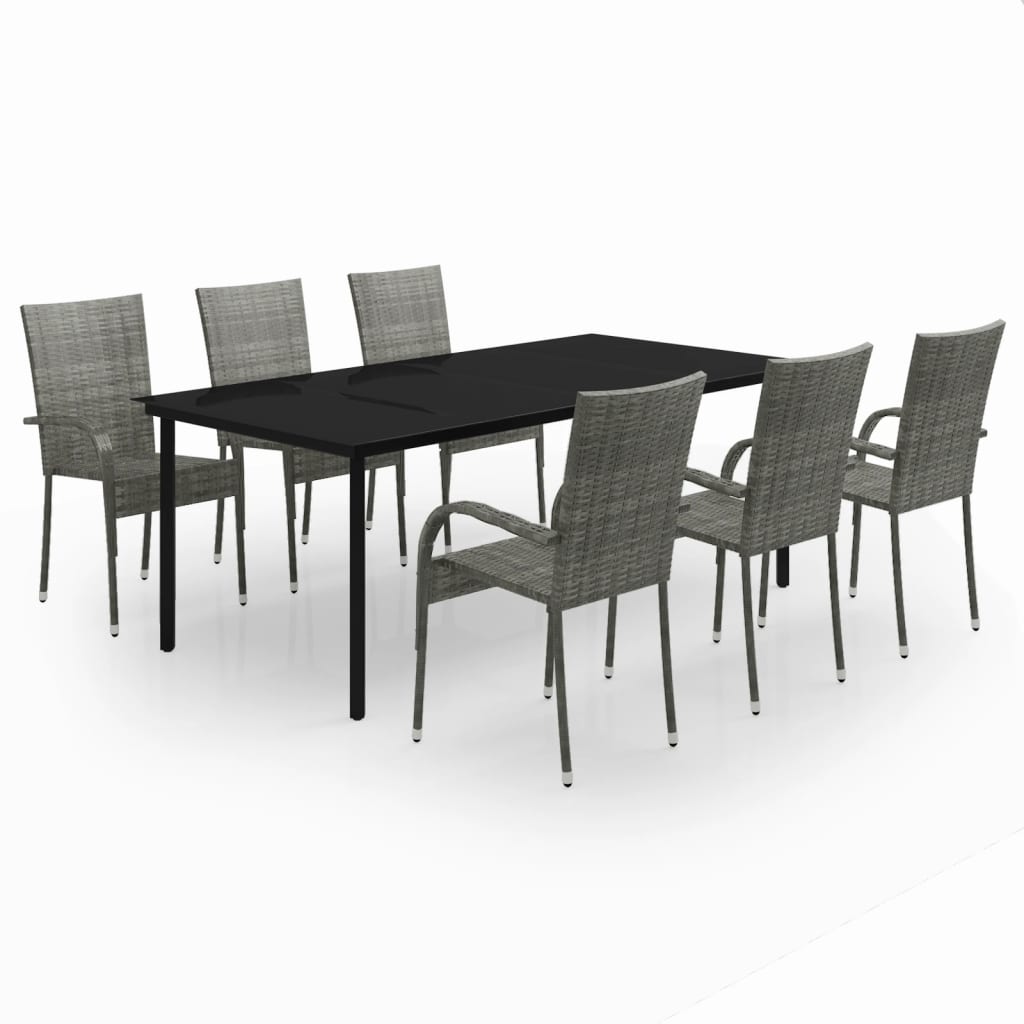 vidaXL Patio Dining Set Outdoor Dining Set Table and Chair Set for Garden-21