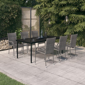 vidaXL Patio Dining Set Outdoor Dining Set Table and Chair Set for Garden-26