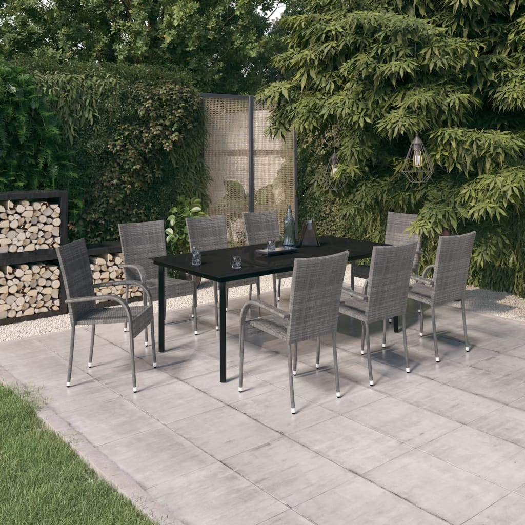 vidaXL Patio Dining Set Outdoor Dining Set Table and Chair Set for Garden-16