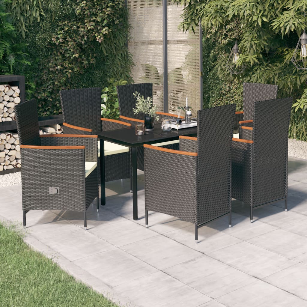 vidaXL Patio Dining Set Outdoor Dining Set Table and Chair Set for Garden-11