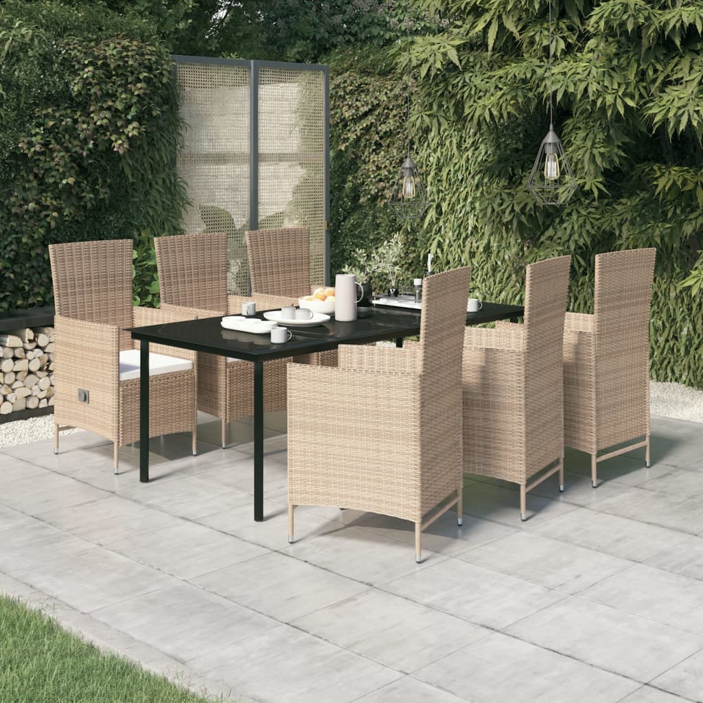 vidaXL Patio Dining Set Outdoor Dining Set Table and Chair Set for Garden-6