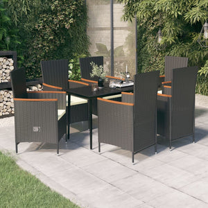 vidaXL Patio Dining Set 3/5/7 Piece Multi Colors 31.5"/55.1" Table Length-15