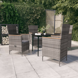 vidaXL Patio Dining Set 3/5/7 Piece Multi Colors 31.5"/55.1" Table Length-13