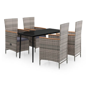 vidaXL Patio Dining Set 3/5/7 Piece Multi Colors 31.5"/55.1" Table Length-19