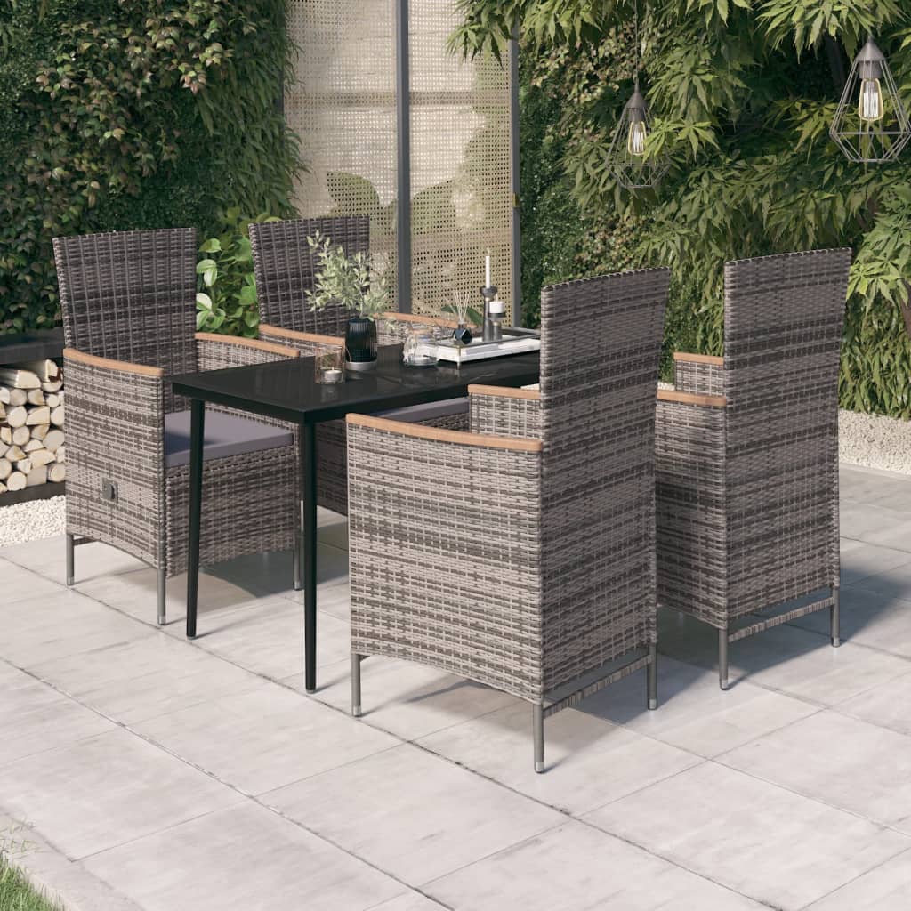 vidaXL Patio Dining Set 3/5/7 Piece Multi Colors 31.5"/55.1" Table Length-23