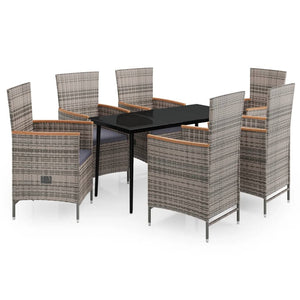 vidaXL Patio Dining Set 3/5/7 Piece Multi Colors 31.5"/55.1" Table Length-27