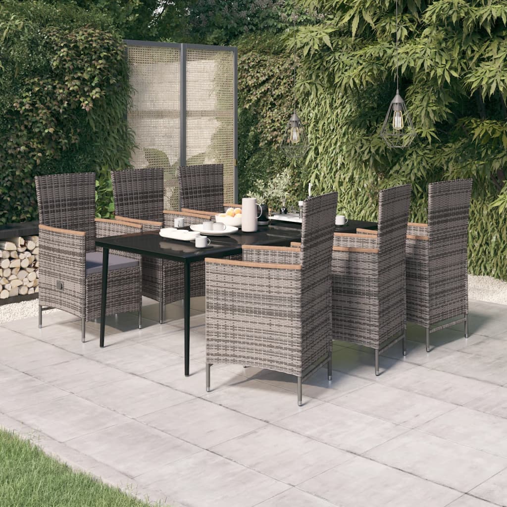 vidaXL Patio Dining Set 3/5/7 Piece Multi Colors 31.5"/55.1" Table Length-36