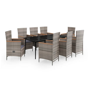 vidaXL Patio Dining Set 3/5/7 Piece Multi Colors 31.5"/55.1" Table Length-17