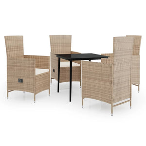 vidaXL Patio Dining Set 3/5/7 Piece Multi Colors 31.5"/55.1" Table Length-24