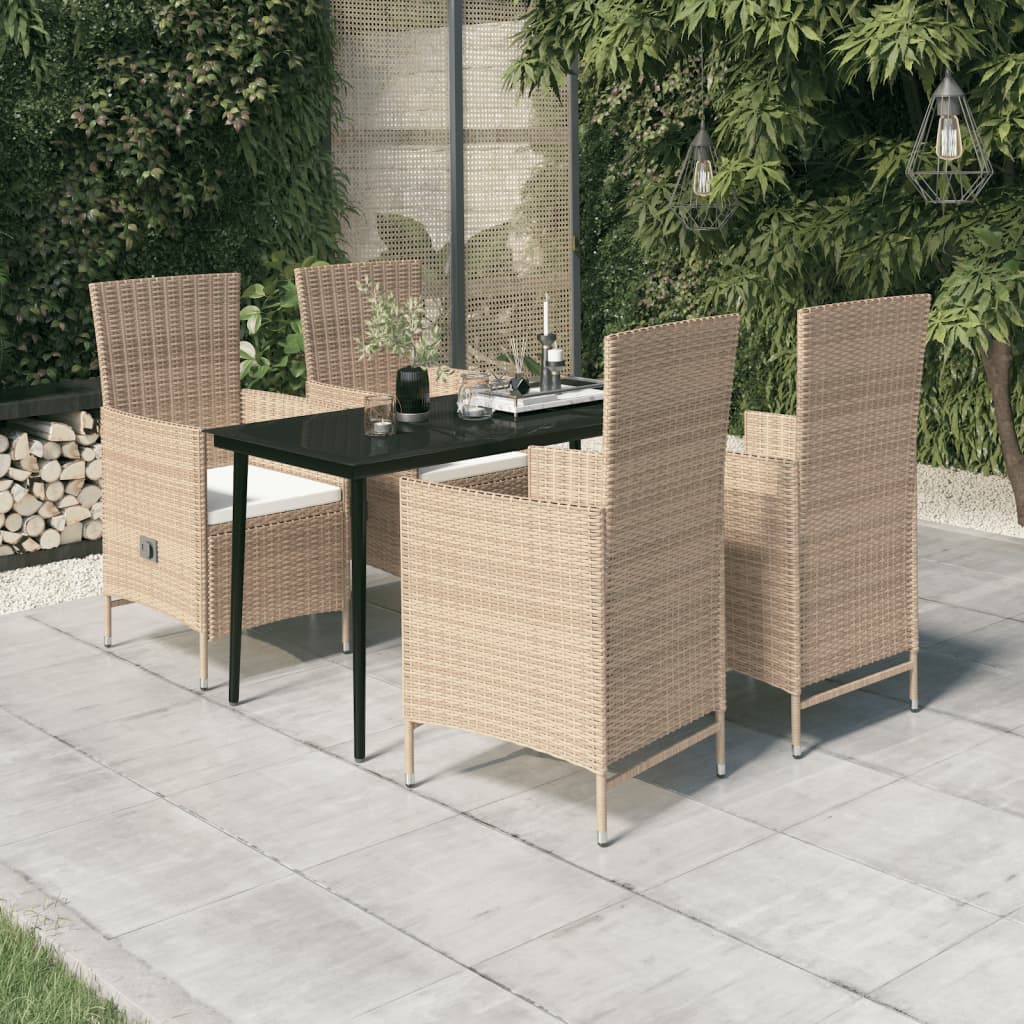 vidaXL Patio Dining Set 3/5/7 Piece Multi Colors 31.5"/55.1" Table Length-6