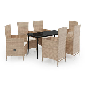 vidaXL Patio Dining Set 3/5/7 Piece Multi Colors 31.5"/55.1" Table Length-12