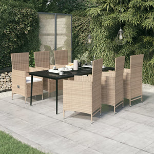 vidaXL Patio Dining Set 3/5/7 Piece Multi Colors 31.5"/55.1" Table Length-34