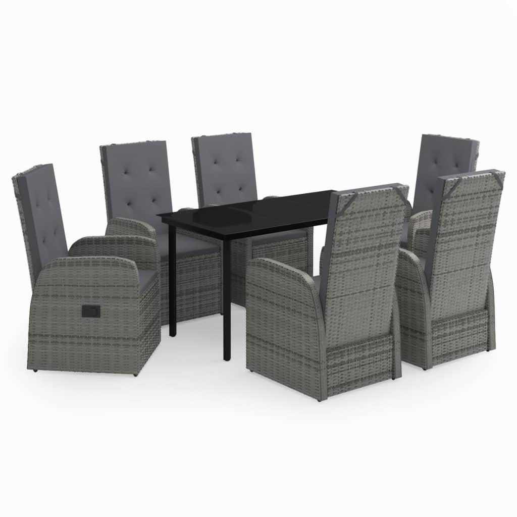 vidaXL Patio Dining Set Outdoor Dining Set Table and Chair Set for Garden-14