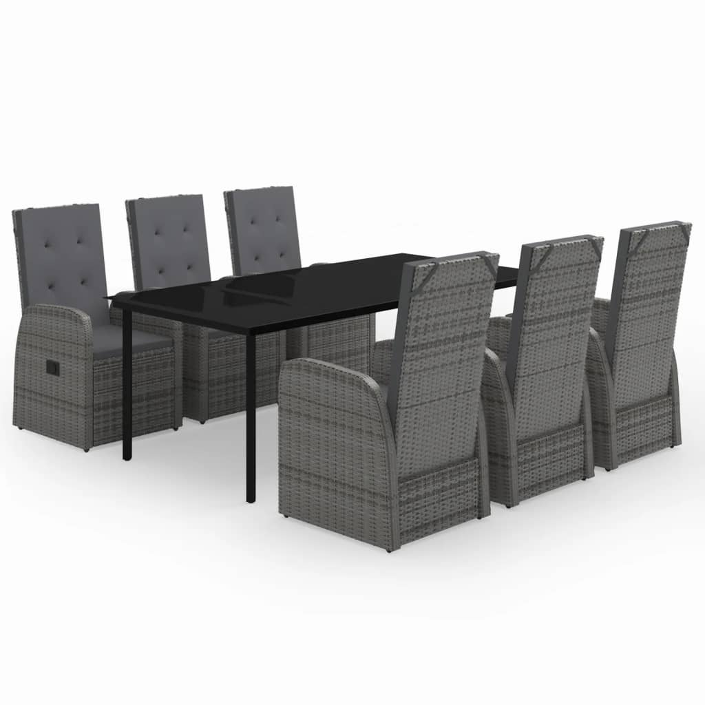 vidaXL Patio Dining Set Outdoor Dining Set Table and Chair Set for Garden-4