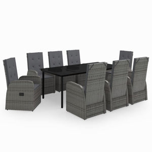 vidaXL Patio Dining Set Outdoor Dining Set Table and Chair Set for Garden-10