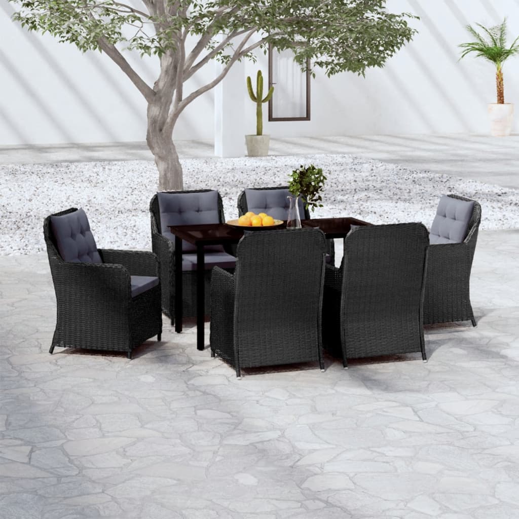 vidaXL Patio Dining Set Outdoor Dining Set Table and Chair Set for Garden-5