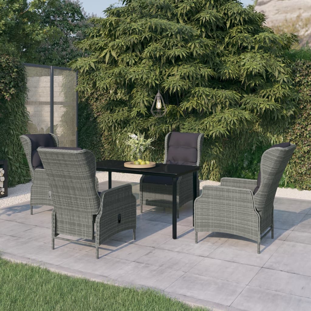 vidaXL Patio Dining Set Outdoor Dining Set Table and Chair Set for Garden-20