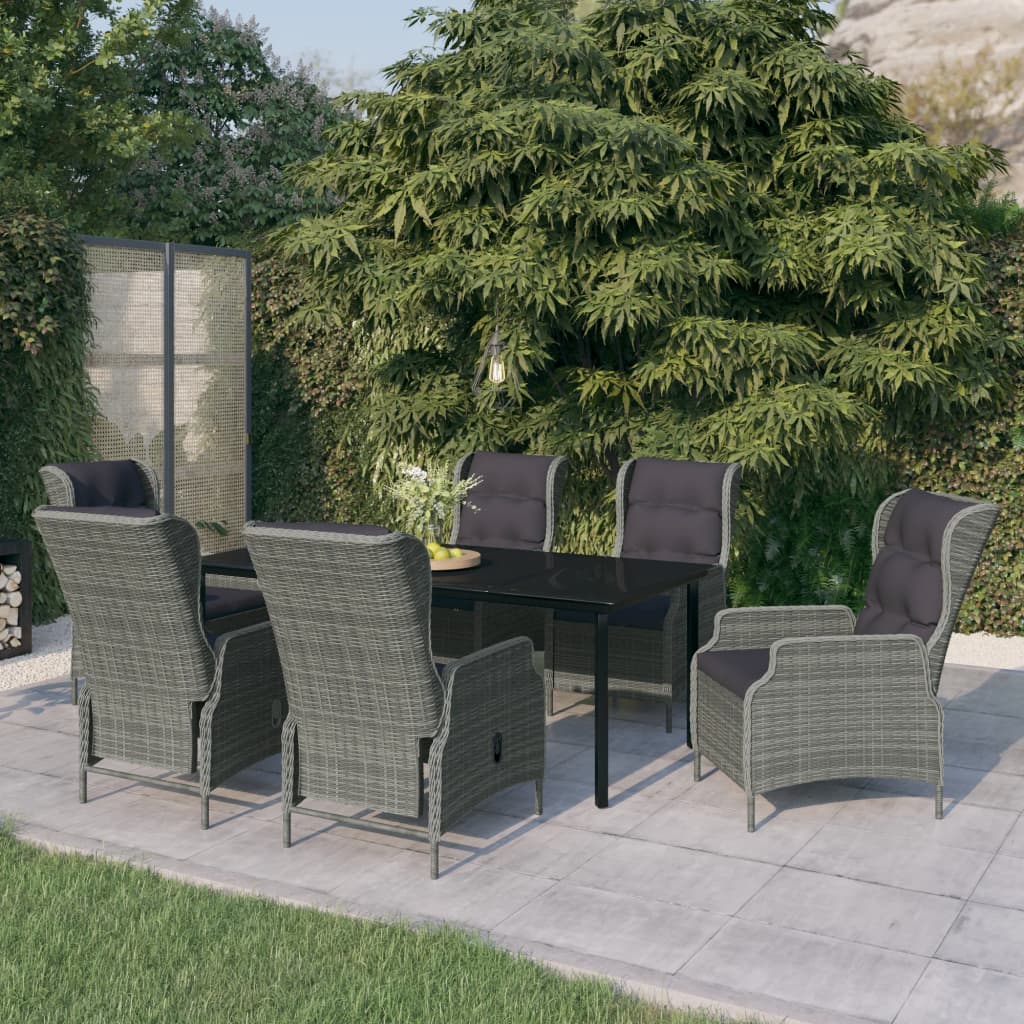 vidaXL Patio Dining Set Outdoor Dining Set Table and Chair Set for Garden-15