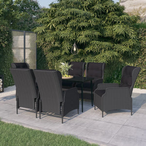 vidaXL Patio Dining Set Outdoor Dining Set Table and Chair Set for Garden-44