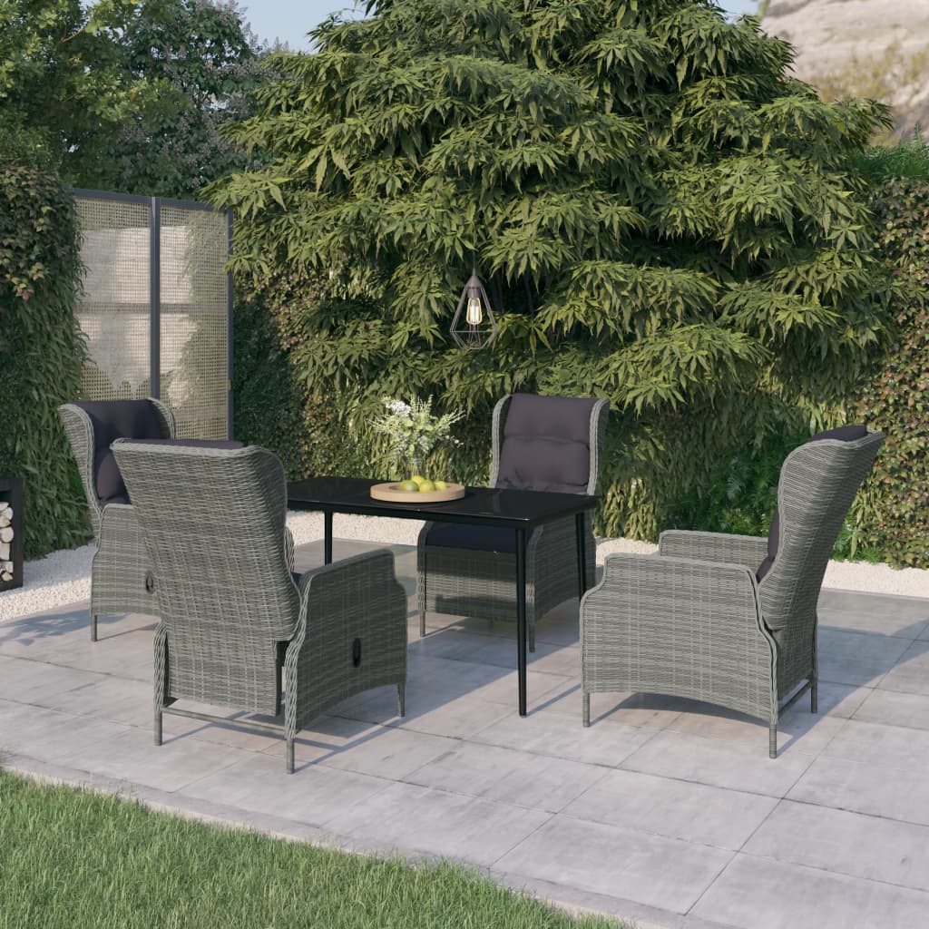 vidaXL Patio Dining Set Outdoor Dining Set Table and Chair Set for Garden-26