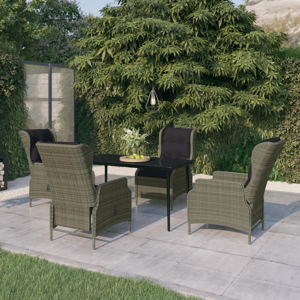 vidaXL Patio Dining Set Outdoor Dining Set Table and Chair Set for Garden-23