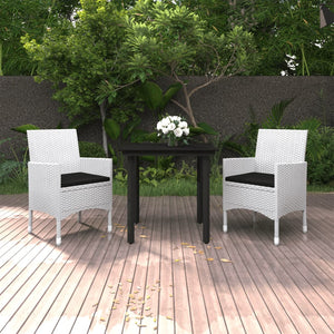 vidaXL Patio Dining Set Outdoor Table and Chair Set Poly Rattan and Glass-41