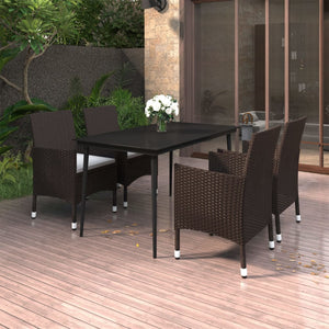 vidaXL Patio Dining Set 3/5/7 Piece Multi Colors 31.5"/55.1" Table Length-27