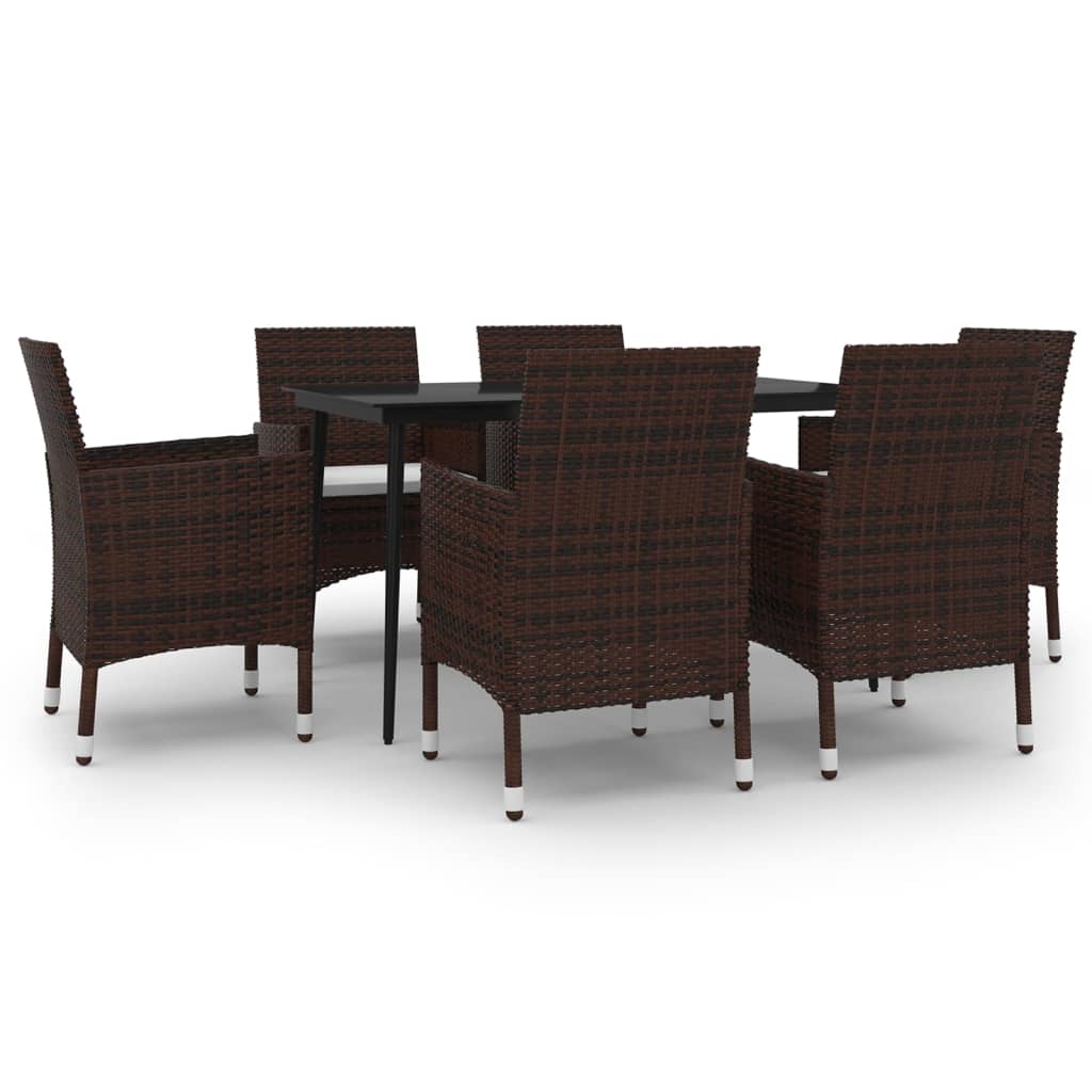 vidaXL Patio Dining Set 3/5/7 Piece Multi Colors 31.5"/55.1" Table Length-47